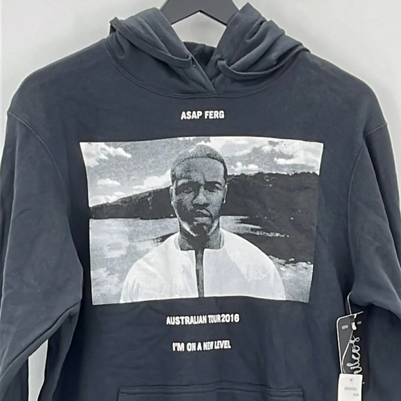 Philcos Asap Ferg Graphic Hoodie in Black - NEW - Size Medium - Picture 3 of 6